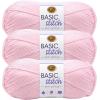 imageLion Brand Yarn Basic Stitch AntiPilling Yarn for Crocheting Knitting and Crafts Peachy 3 PackBaby Pink