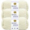 imageLion Brand Yarn Basic Stitch AntiPilling Yarn for Crocheting Knitting and Crafts Peachy 3 PackBeige Heather