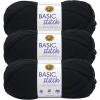 imageLion Brand Yarn Basic Stitch AntiPilling Yarn for Crocheting Knitting and Crafts Peachy 3 PackBlack