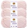 imageLion Brand Yarn Basic Stitch AntiPilling Yarn for Crocheting Knitting and Crafts Peachy 3 PackBlush Heather