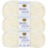 imageLion Brand Yarn Basic Stitch AntiPilling Yarn for Crocheting Knitting and Crafts Peachy 3 PackEcru