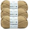 imageLion Brand Yarn Basic Stitch AntiPilling Yarn for Crocheting Knitting and Crafts Peachy 3 PackHazelnut