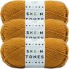 imageLion Brand Yarn Basic Stitch AntiPilling Yarn for Crocheting Knitting and Crafts Peachy 3 PackHoney