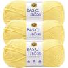 imageLion Brand Yarn Basic Stitch AntiPilling Yarn for Crocheting Knitting and Crafts Peachy 3 PackLemonade