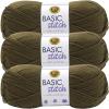imageLion Brand Yarn Basic Stitch AntiPilling Yarn for Crocheting Knitting and Crafts Peachy 3 PackOlive