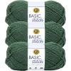 imageLion Brand Yarn Basic Stitch AntiPilling Yarn for Crocheting Knitting and Crafts Peachy 3 PackPine Heather