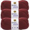 imageLion Brand Yarn Basic Stitch AntiPilling Yarn for Crocheting Knitting and Crafts Peachy 3 PackPomegranate