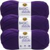 imageLion Brand Yarn Basic Stitch AntiPilling Yarn for Crocheting Knitting and Crafts Peachy 3 PackPurple
