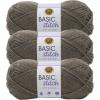 imageLion Brand Yarn Basic Stitch AntiPilling Yarn for Crocheting Knitting and Crafts Peachy 3 PackTaupe Heather