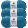 imageLion Brand Yarn Basic Stitch AntiPilling Yarn for Crocheting Knitting and Crafts Peachy 3 PackTurquoise Heather