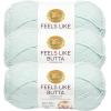 imageLion Brand Yarn Feels Like Butta Yarn VelvetySoft Yarn for Crocheting and Knitting 3 Pack Rainy DayIce