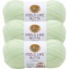 imageLion Brand Yarn Feels Like Butta Yarn VelvetySoft Yarn for Crocheting and Knitting 3 Pack Rainy DayMint