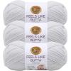 imageLion Brand Yarn Feels Like Butta Yarn VelvetySoft Yarn for Crocheting and Knitting 3 Pack Rainy DayPale Grey