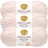 imageLion Brand Yarn Feels Like Butta Yarn VelvetySoft Yarn for Crocheting and Knitting 3 Pack Rainy DayPink
