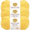 imageLion Brand Yarn Feels Like Butta Yarn VelvetySoft Yarn for Crocheting and Knitting 3 Pack Rainy DayYellow