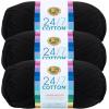 imageLion Brand Yarn Lightweight 247 Cotton Yarn for Knitting Crocheting and Crafts Creamsicle 3 PackBlack
