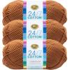 imageLion Brand Yarn Lightweight 247 Cotton Yarn for Knitting Crocheting and Crafts Creamsicle 3 PackCamel