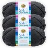 imageLion Brand Yarn Lightweight 247 Cotton Yarn for Knitting Crocheting and Crafts Creamsicle 3 PackCharcoal