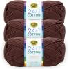 imageLion Brand Yarn Lightweight 247 Cotton Yarn for Knitting Crocheting and Crafts Creamsicle 3 PackCoffee Beans