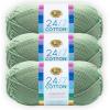 imageLion Brand Yarn Lightweight 247 Cotton Yarn for Knitting Crocheting and Crafts Creamsicle 3 PackMint
