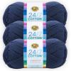 imageLion Brand Yarn Lightweight 247 Cotton Yarn for Knitting Crocheting and Crafts Creamsicle 3 PackNavy