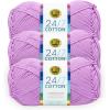 imageLion Brand Yarn Lightweight 247 Cotton Yarn for Knitting Crocheting and Crafts Creamsicle 3 PackOrchid