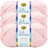 imageLion Brand Yarn Lightweight 247 Cotton Yarn for Knitting Crocheting and Crafts Creamsicle 3 PackPink Lemonade
