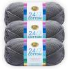 imageLion Brand Yarn Lightweight 247 Cotton Yarn for Knitting Crocheting and Crafts Creamsicle 3 PackSilver