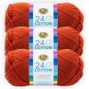 imageLion Brand Yarn Lightweight 247 Cotton Yarn for Knitting Crocheting and Crafts Creamsicle 3 PackTangerine