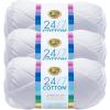 imageLion Brand Yarn Lightweight 247 Cotton Yarn for Knitting Crocheting and Crafts Creamsicle 3 PackWhite
