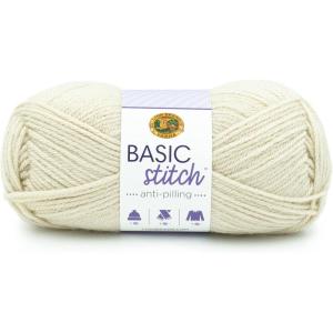 imageLion Brand Yarn Basic Stitch AntiPilling Yarn for Crocheting Knitting and Crafts Peachy 3 PackBeige Heather
