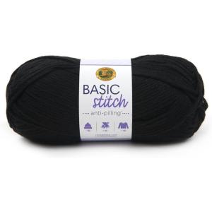 imageLion Brand Yarn Basic Stitch AntiPilling Yarn for Crocheting Knitting and Crafts Peachy 3 PackBlack