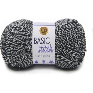 imageLion Brand Yarn Basic Stitch AntiPilling Yarn for Crocheting Knitting and Crafts Peachy 3 PackBlackWhite
