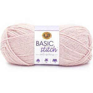 imageLion Brand Yarn Basic Stitch AntiPilling Yarn for Crocheting Knitting and Crafts Peachy 3 PackBlush Heather
