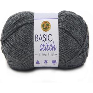 imageLion Brand Yarn Basic Stitch AntiPilling Yarn for Crocheting Knitting and Crafts Peachy 3 PackCharcoal Heather