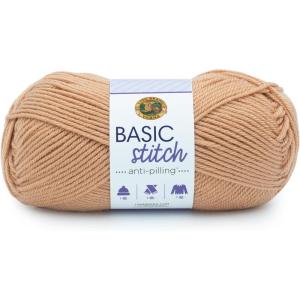 imageLion Brand Yarn Basic Stitch AntiPilling Yarn for Crocheting Knitting and Crafts Peachy 3 PackClay