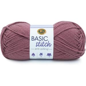 imageLion Brand Yarn Basic Stitch AntiPilling Yarn for Crocheting Knitting and Crafts Peachy 3 PackDeco Rose