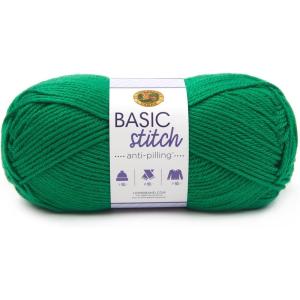 imageLion Brand Yarn Basic Stitch AntiPilling Yarn for Crocheting Knitting and Crafts Peachy 3 PackGrass