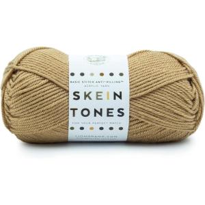 imageLion Brand Yarn Basic Stitch AntiPilling Yarn for Crocheting Knitting and Crafts Peachy 3 PackHazelnut