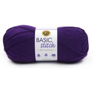 imageLion Brand Yarn Basic Stitch AntiPilling Yarn for Crocheting Knitting and Crafts Peachy 3 PackPurple