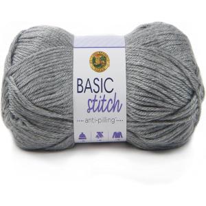 imageLion Brand Yarn Basic Stitch AntiPilling Yarn for Crocheting Knitting and Crafts Peachy 3 PackSilver Heather