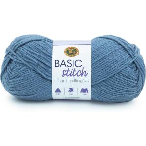 imageLion Brand Yarn Basic Stitch AntiPilling Yarn for Crocheting Knitting and Crafts Peachy 3 PackStonewash