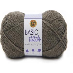 imageLion Brand Yarn Basic Stitch AntiPilling Yarn for Crocheting Knitting and Crafts Peachy 3 PackTaupe Heather