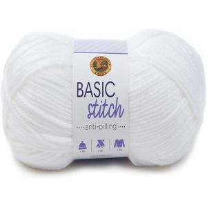 imageLion Brand Yarn Basic Stitch AntiPilling Yarn for Crocheting Knitting and Crafts Peachy 3 PackWhite