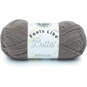 imageLion Brand Yarn Feels Like Butta Yarn VelvetySoft Yarn for Crocheting and Knitting 3 Pack Rainy DayCocoa