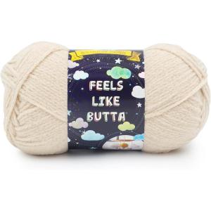imageLion Brand Yarn Feels Like Butta Yarn VelvetySoft Yarn for Crocheting and Knitting 3 Pack Rainy DayNeutral