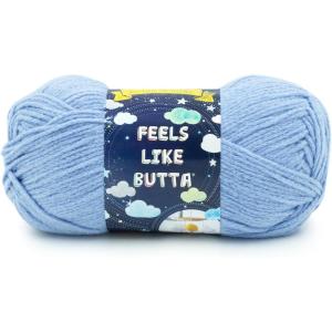 imageLion Brand Yarn Feels Like Butta Yarn VelvetySoft Yarn for Crocheting and Knitting 3 Pack Rainy DayPeriwinkle