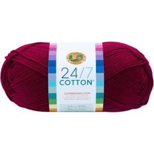 imageLion Brand Yarn Lightweight 247 Cotton Yarn for Knitting Crocheting and Crafts Creamsicle 3 PackMagenta