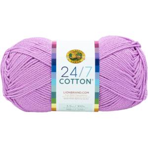 imageLion Brand Yarn Lightweight 247 Cotton Yarn for Knitting Crocheting and Crafts Creamsicle 3 PackOrchid