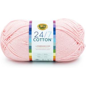 imageLion Brand Yarn Lightweight 247 Cotton Yarn for Knitting Crocheting and Crafts Creamsicle 3 PackPink Lemonade